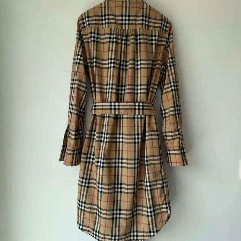 Burberry Burberry Cotton Check Long Sleeve Dress Size XS / US 0-2 / IT 36-38 - 2 Thumbnail
