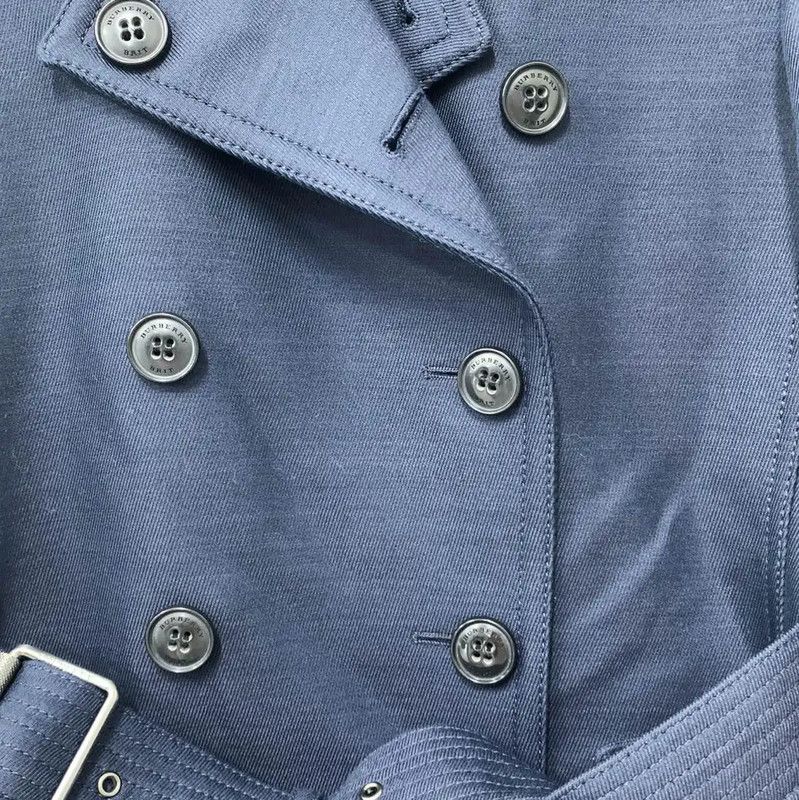 Burberry Burberry Deep Blue Cotton Women's Trench Coat Size XS / US 0-2 / IT 36-38 - 6 Thumbnail