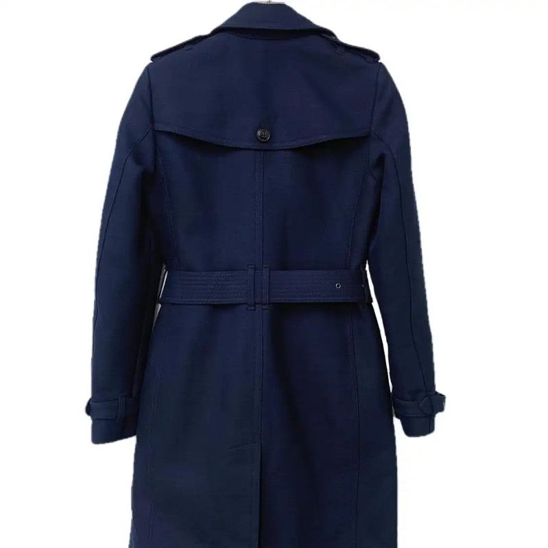 Burberry Burberry Deep Blue Cotton Women's Trench Coat Size XS / US 0-2 / IT 36-38 - 2 Thumbnail