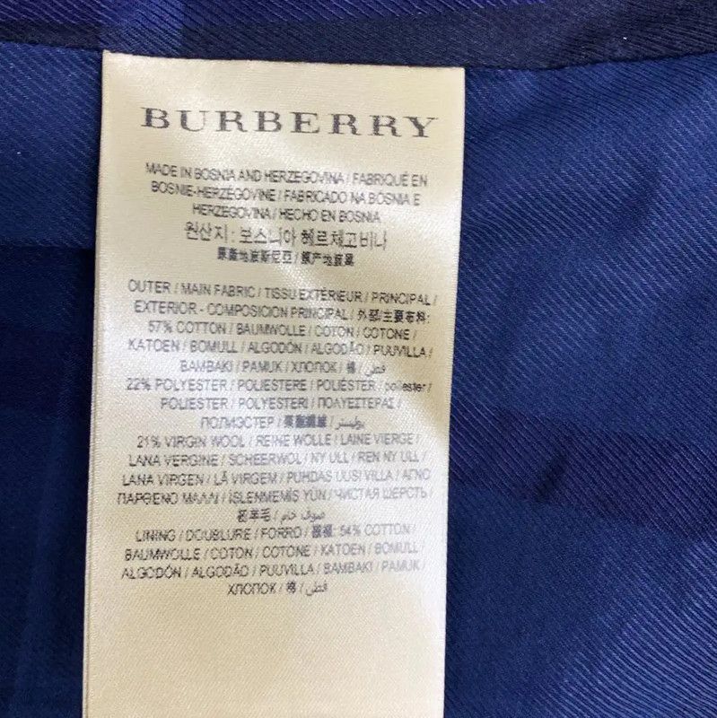 Burberry Burberry Deep Blue Cotton Women's Trench Coat Size XS / US 0-2 / IT 36-38 - 7 Thumbnail