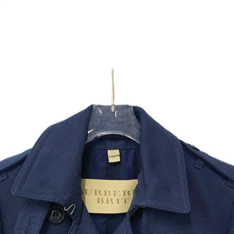 Burberry Burberry Deep Blue Cotton Women's Trench Coat Size XS / US 0-2 / IT 36-38 - 3 Thumbnail