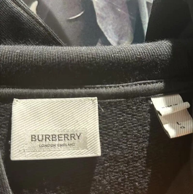 Burberry Burberry Black Cotton Women's Hoodie Size L / US 10 / IT 46 - 4 Thumbnail