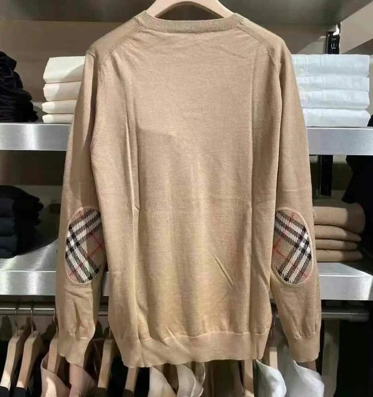 Burberry Burberry Khaki Wool Logo Knit Top for Women Size M / US 6-8 / IT 42-44 - 3 Thumbnail