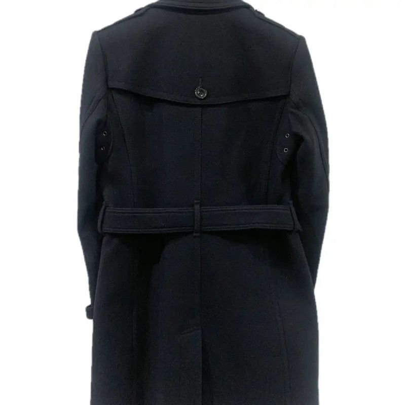 Burberry Burberry Black Wool Women's Trench Coat Size XS / US 0-2 / IT 36-38 - 2 Thumbnail