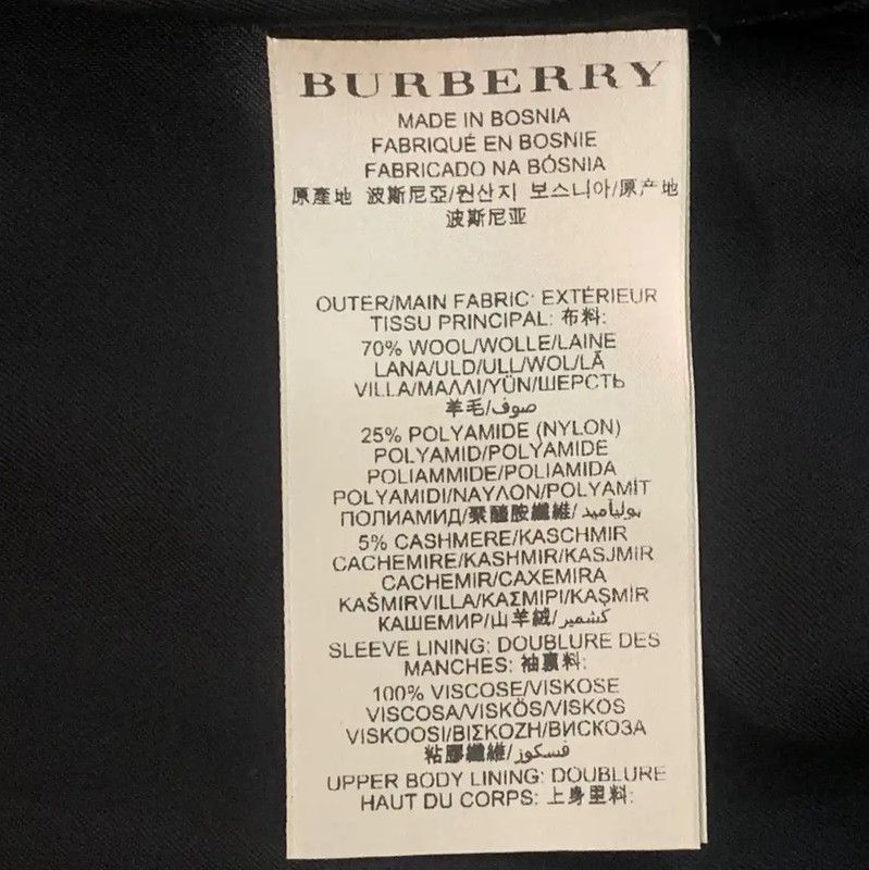 Burberry Burberry Black Wool Women's Trench Coat Size XS / US 0-2 / IT 36-38 - 7 Thumbnail