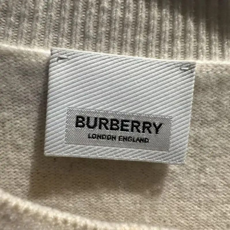 Burberry Burberry White Wool Knit Sweater for Women Size M / US 6-8 / IT 42-44 - 3 Thumbnail