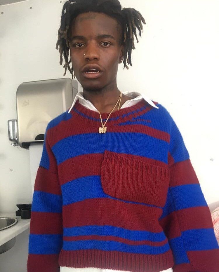 Raf simons disturbed stripe sweater best sale