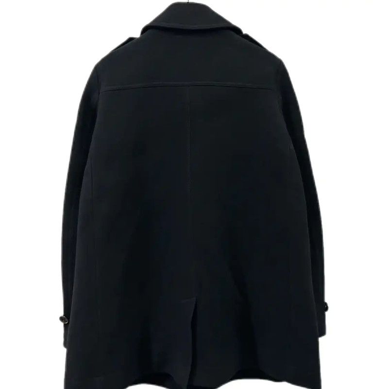 Burberry Burberry Black Wool Women's Trench Coat Size L / US 10 / IT 46 - 2 Thumbnail