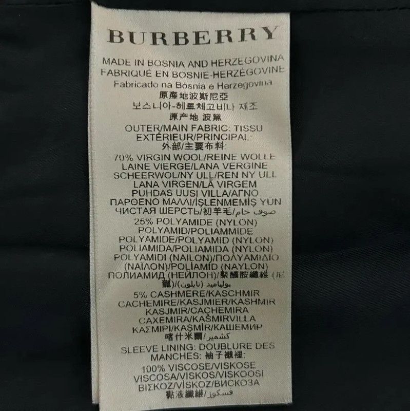 Burberry Burberry Black Wool Women's Trench Coat Size L / US 10 / IT 46 - 7 Thumbnail