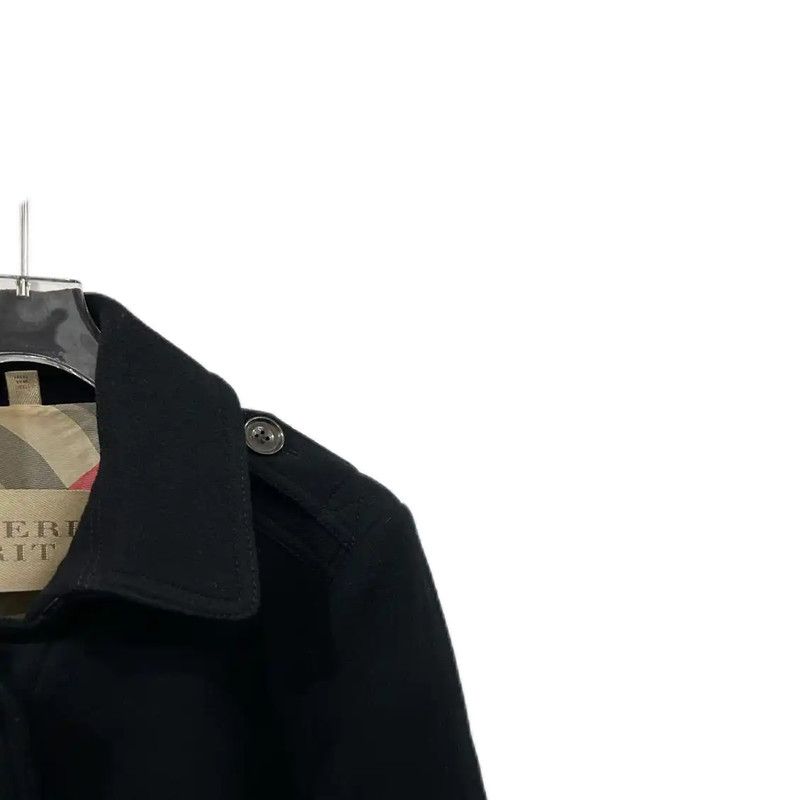 Burberry Burberry Black Wool Women's Trench Coat Size L / US 10 / IT 46 - 4 Thumbnail