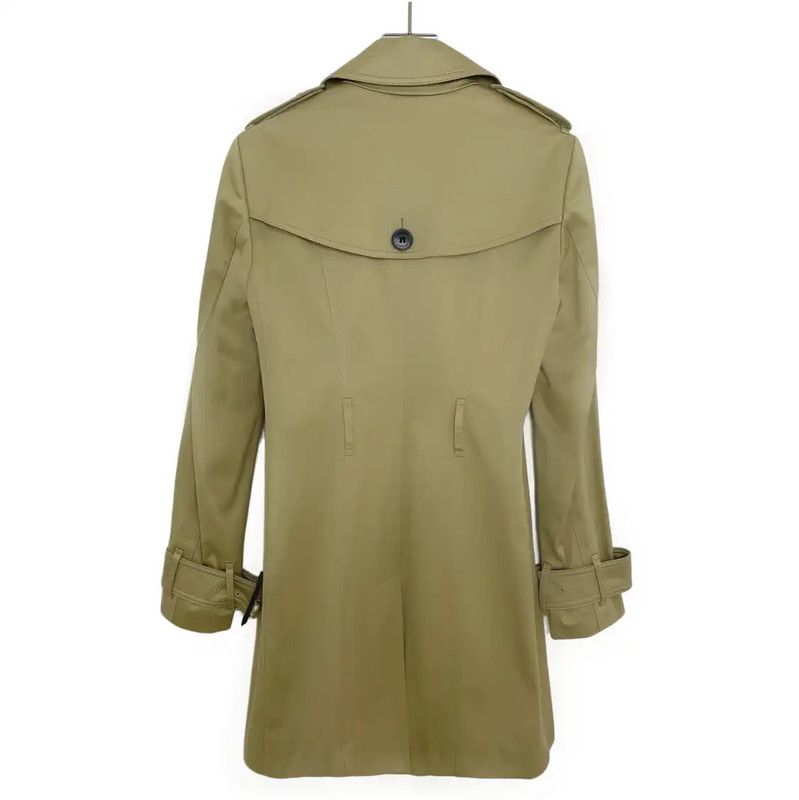 Burberry Burberry Green Cotton Mid-Length Women's Trench Coat Size M / US 6-8 / IT 42-44 - 2 Thumbnail