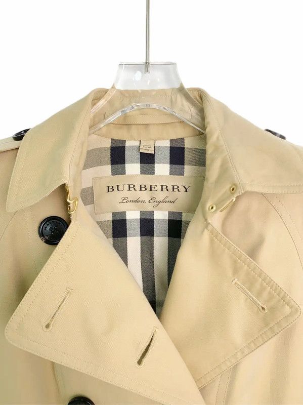 Burberry Burberry Beige Cotton Women's Trench Coat Size M / US 6-8 / IT 42-44 - 3 Thumbnail
