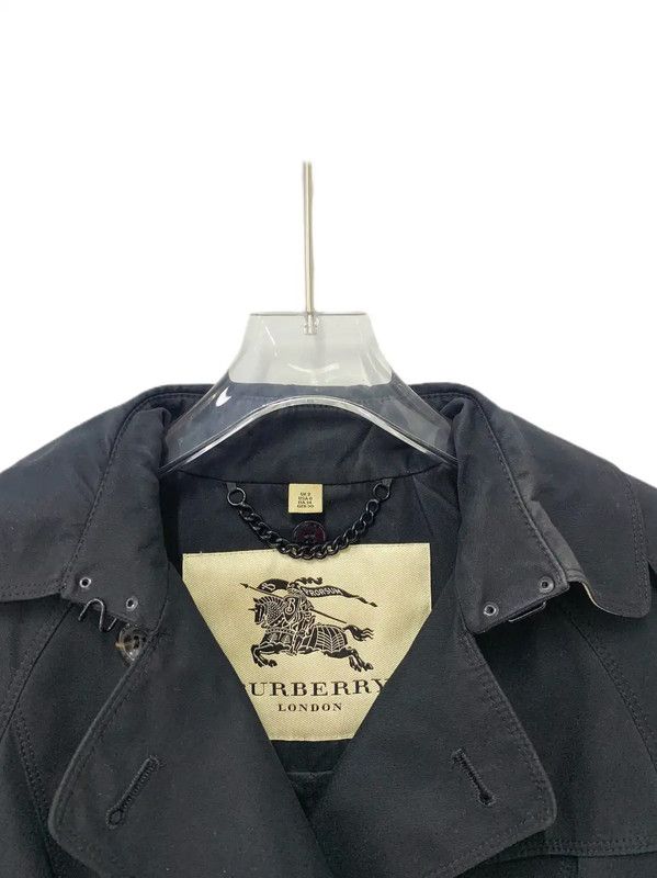 Burberry Burberry Women's XS Black Cotton Trench Coat Size XS / US 0-2 / IT 36-38 - 3 Thumbnail