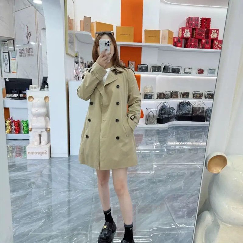 Burberry Burberry Women's Beige Cotton Trench Coat XXL Size XXL / US 16-18 / IT 52-54 - 7 Thumbnail