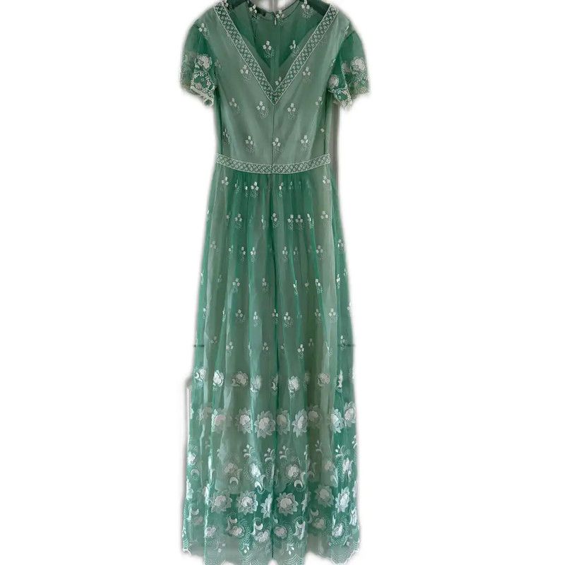 Burberry Burberry Summer Green Lace Maxi Dress Size XS / US 0-2 / IT 36-38 - 2 Thumbnail