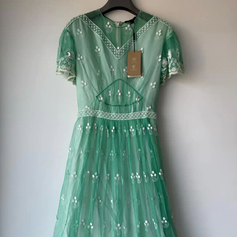 Burberry Burberry Summer Green Lace Maxi Dress Size XS / US 0-2 / IT 36-38 - 3 Thumbnail