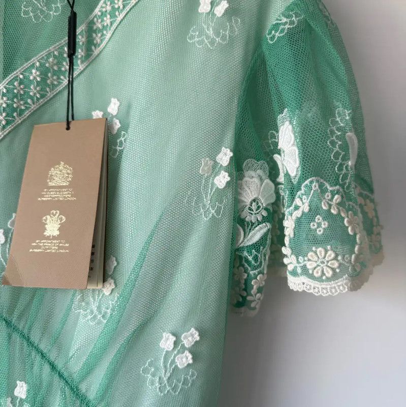 Burberry Burberry Summer Green Lace Maxi Dress Size XS / US 0-2 / IT 36-38 - 5 Thumbnail