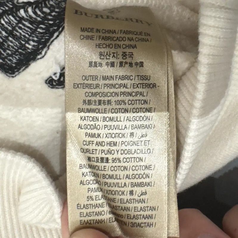 Burberry Burberry Women's Long Sleeve Hoodie with Embroidery Size L / US 10 / IT 46 - 5 Thumbnail