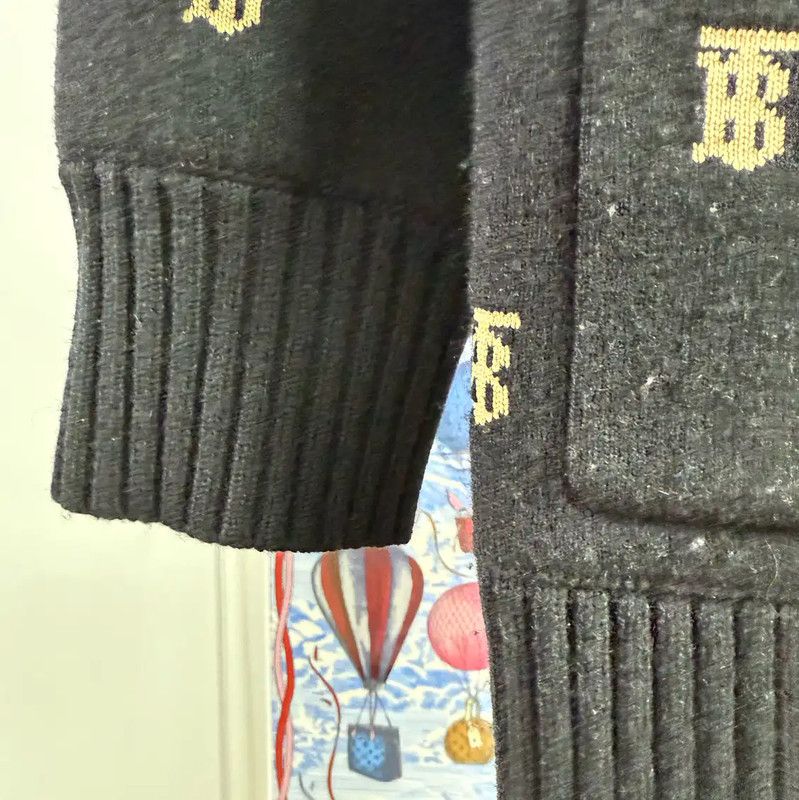 Burberry Burberry Women's Colorblock Wool Cardigan Size S / US 4 / IT 40 - 5 Thumbnail