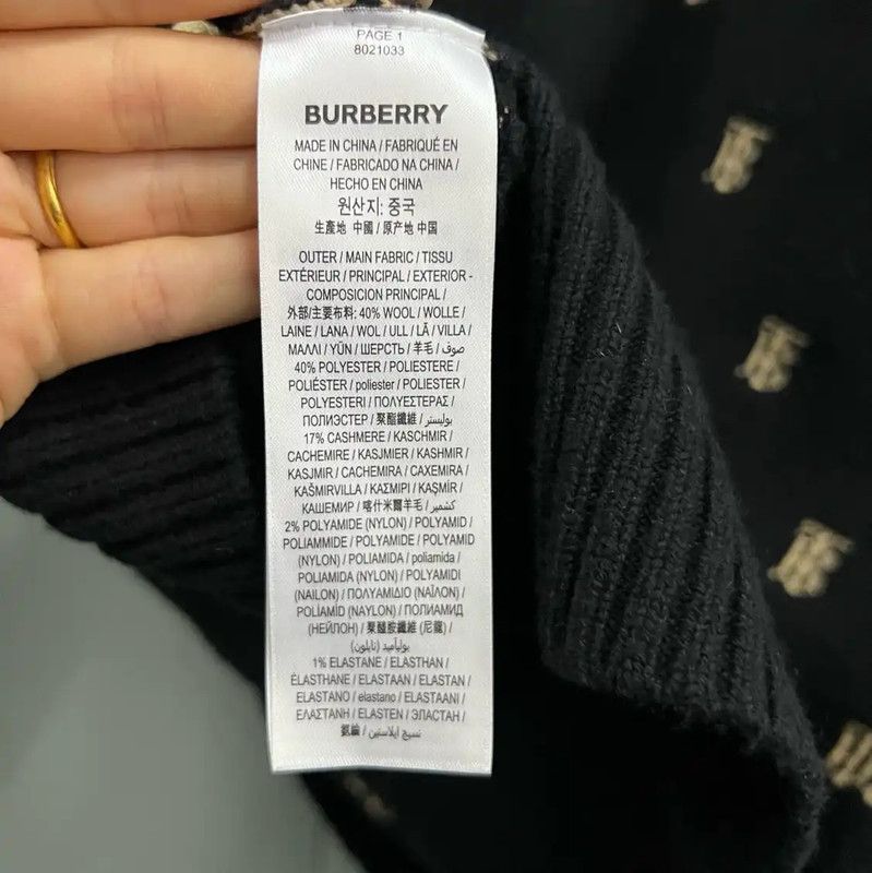 Burberry Burberry Black Wool Cardigan for Women Size M / US 6-8 / IT 42-44 - 3 Thumbnail