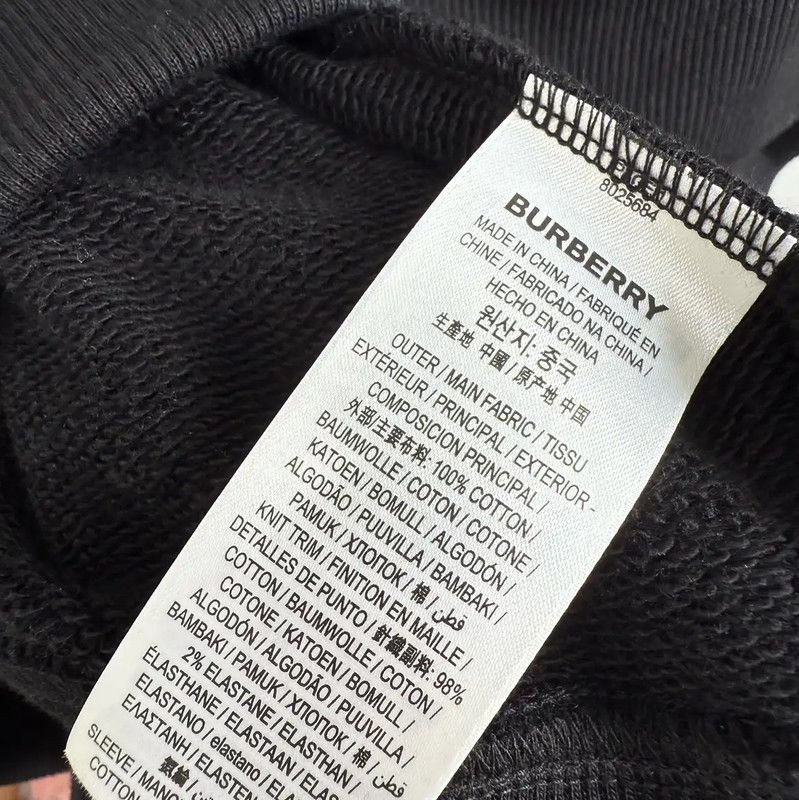 Burberry Burberry Black Long Sleeve Hoodie for Women Size S / US 4 / IT 40 - 6 Thumbnail