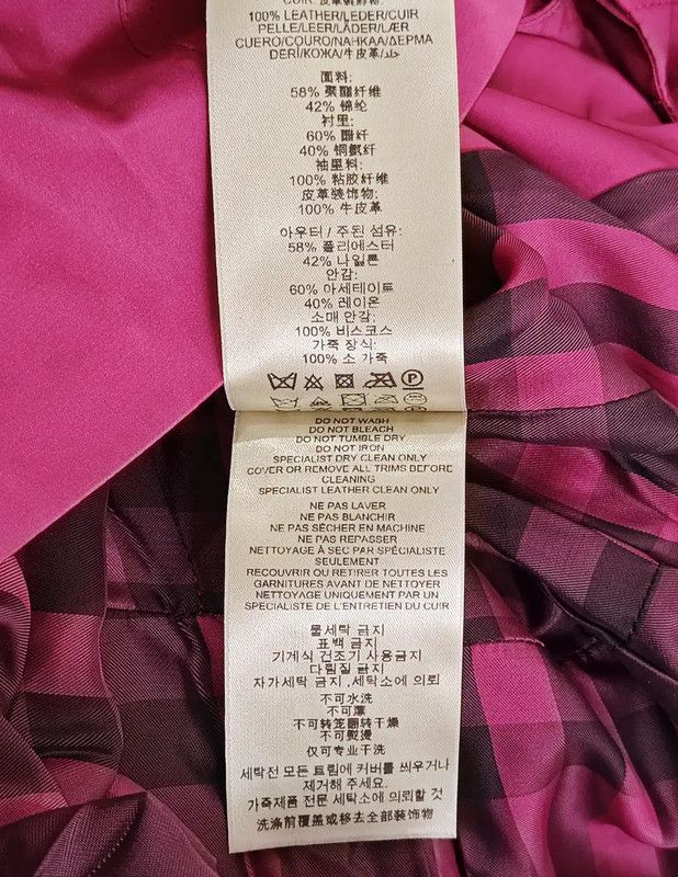 Burberry Burberry Pink Silk Mid-Length Trench Coat Size S / US 4 / IT 40 - 8 Thumbnail