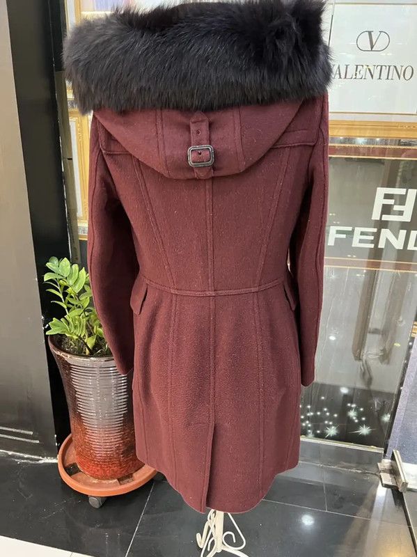 Burberry Burberry Red Wool Winter Coat with Hood Size S / US 4 / IT 40 - 5 Thumbnail