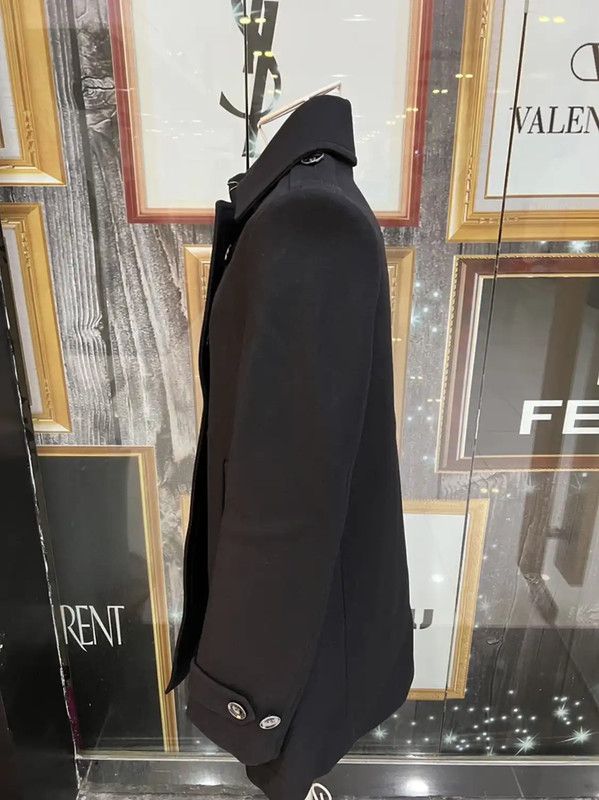 Burberry Burberry Black Wool Winter Coat Size S / US 4 / IT 40 - 2 Thumbnail