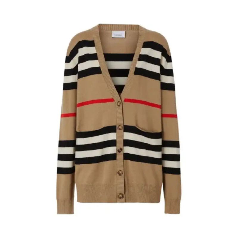 Burberry Burberry Colorful Wool Women's Cardigan Size L / US 10 / IT 46 - 3 Thumbnail