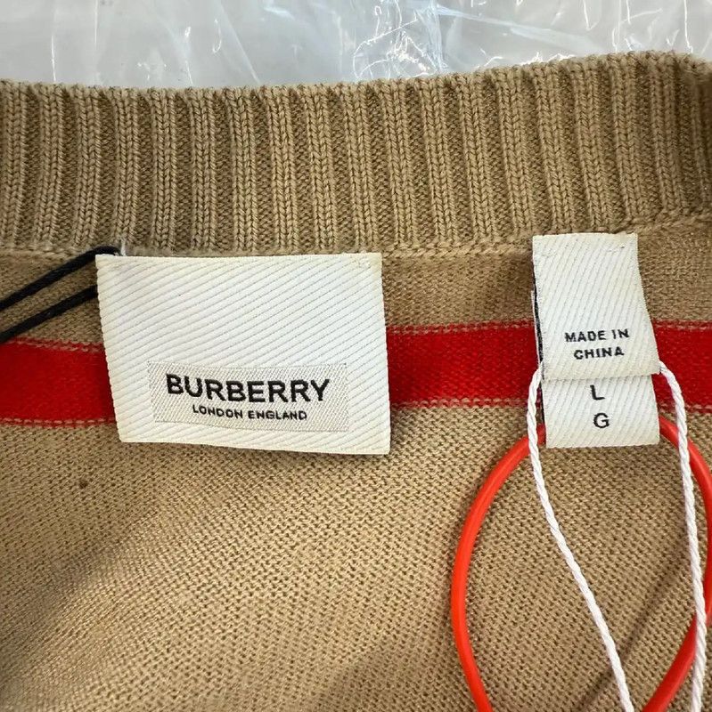 Burberry Burberry Colorful Wool Women's Cardigan Size L / US 10 / IT 46 - 4 Thumbnail