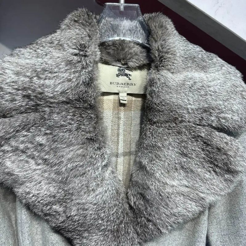 Burberry Burberry Gray Multi-Colored Women's Coat Size M / US 6-8 / IT 42-44 - 4 Thumbnail