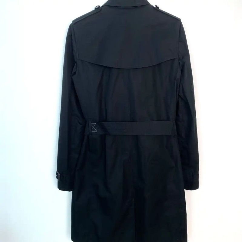 Burberry Burberry Black Cotton Women's Trench Coat Size L / US 10 / IT 46 - 2 Thumbnail