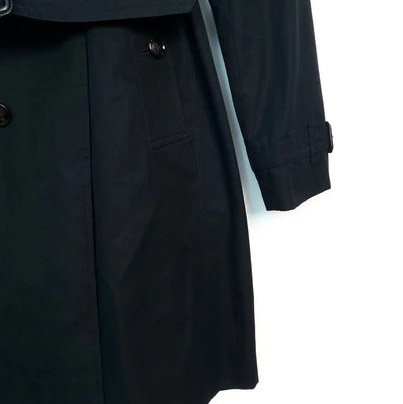Burberry Burberry Black Cotton Women's Trench Coat Size L / US 10 / IT 46 - 4 Thumbnail