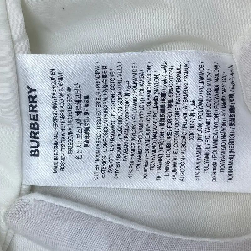 Burberry Burberry White Cotton Women's Jacket Size S / US 4 / IT 40 - 8 Thumbnail