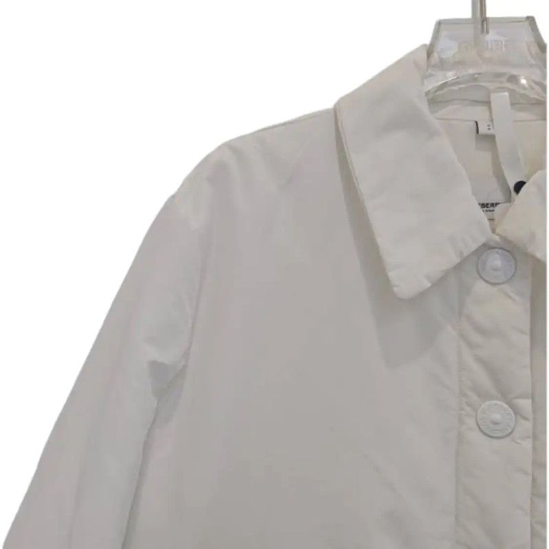 Burberry Burberry White Cotton Women's Jacket Size S / US 4 / IT 40 - 3 Thumbnail