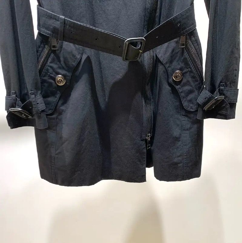 Burberry Burberry Women's Black Cotton Trench Coat Size L / US 10 / IT 46 - 6 Thumbnail