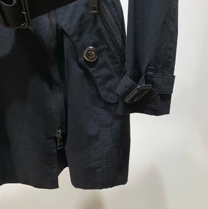 Burberry Burberry Women's Black Cotton Trench Coat Size L / US 10 / IT 46 - 8 Thumbnail