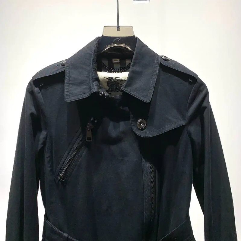 Burberry Burberry Women's Black Cotton Trench Coat Size L / US 10 / IT 46 - 5 Thumbnail