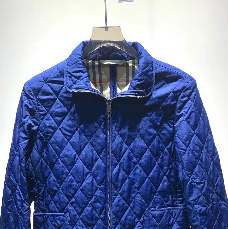 Burberry Burberry Blue Quilted Cotton Women's Jacket Size S / US 4 / IT 40 - 6 Thumbnail