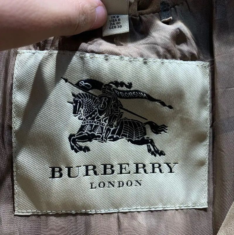 Burberry Burberry Khaki Women's Leather Trench Coat Size ONE SIZE - 2 Thumbnail