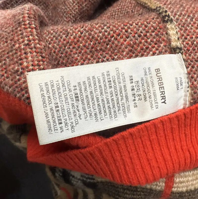 Burberry Burberry Color-Block Wool Knit Sweater Size L / US 10 / IT 46 - 4 Thumbnail