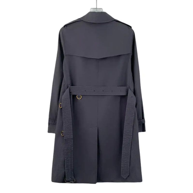 Burberry Burberry Women's Dark Blue Cotton Trench Coat Size XS / US 0-2 / IT 36-38 - 2 Thumbnail