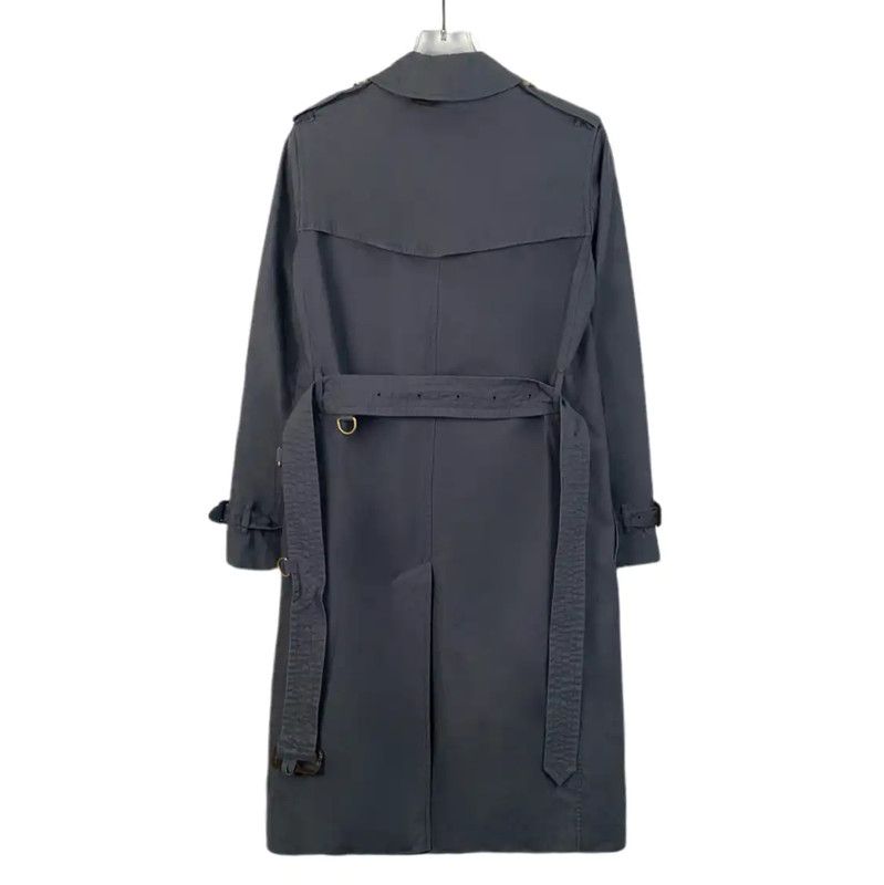 Burberry Burberry Dark Gray Cotton Women’s Trench Coat Size XXS / US 00 / IT 34 - 2 Thumbnail