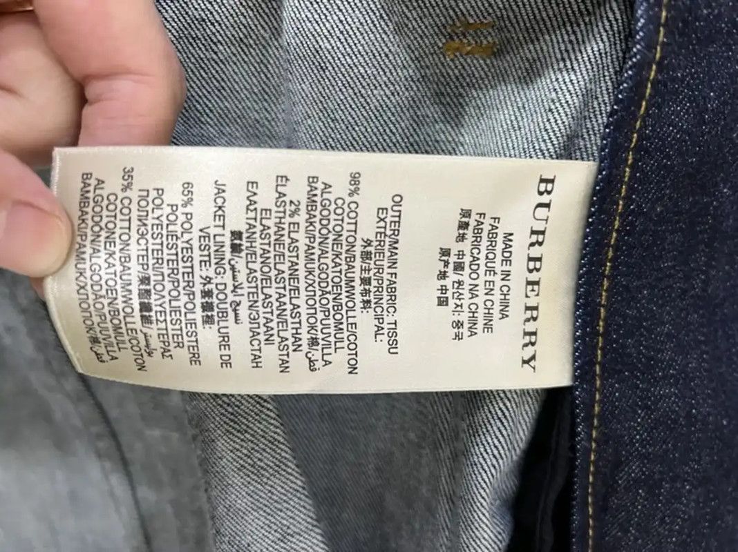 Burberry Burberry Women's Blue Denim Double-Breasted Coat Size S / US 4 / IT 40 - 8 Thumbnail