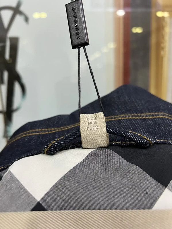 Burberry Burberry Women's Blue Denim Double-Breasted Coat Size S / US 4 / IT 40 - 7 Thumbnail