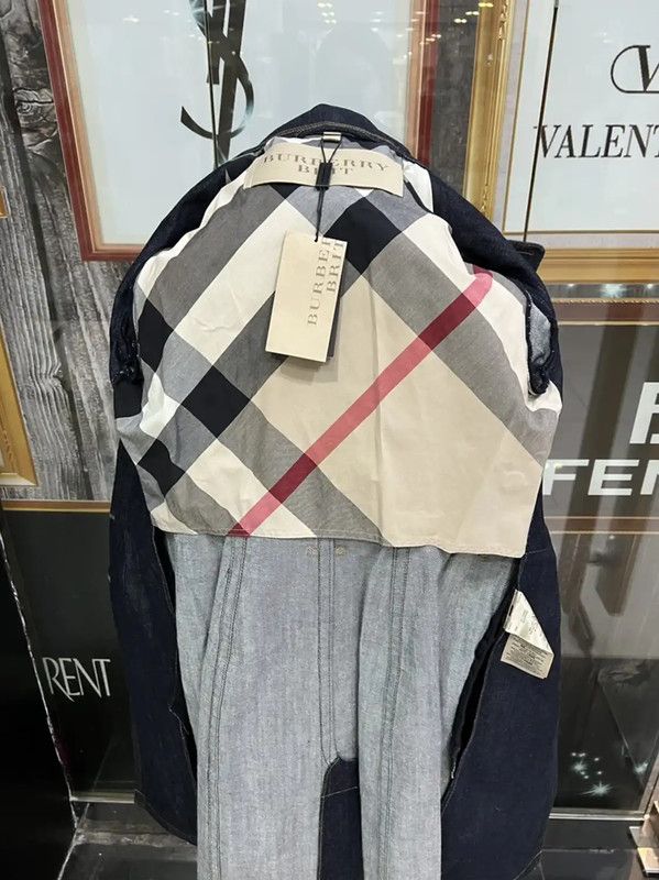 Burberry Burberry Blue Denim Double Breasted Coat Size XS / US 0-2 / IT 36-38 - 4 Thumbnail