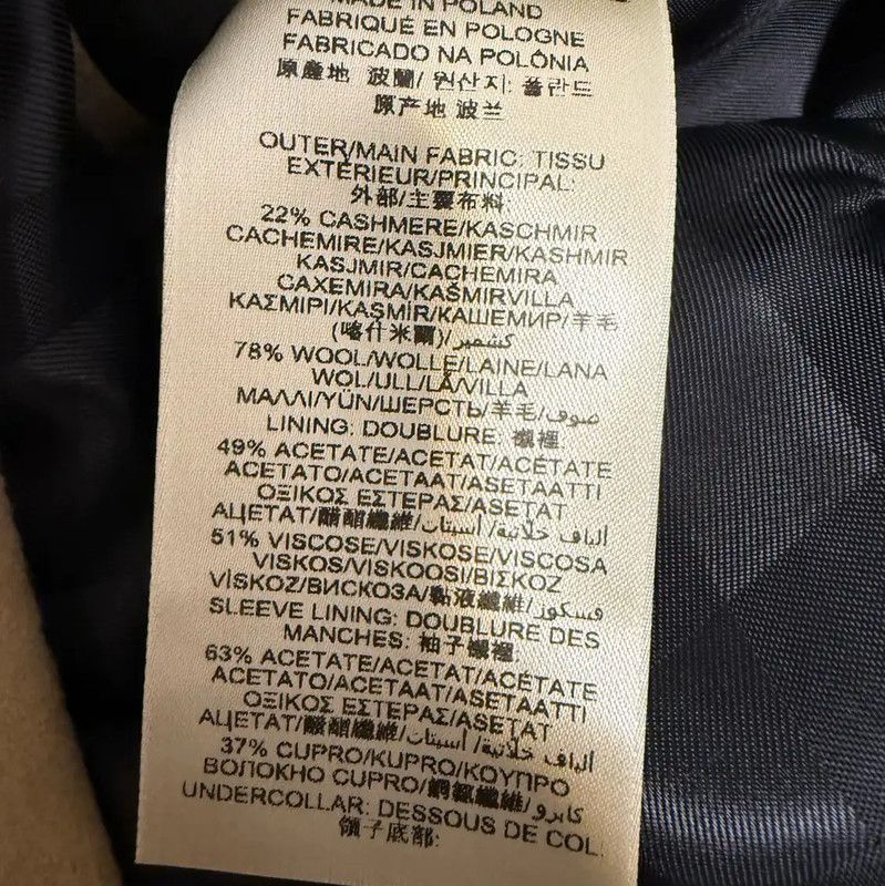 Burberry Burberry Camel Wool Women's Coat Size ONE SIZE - 5 Thumbnail