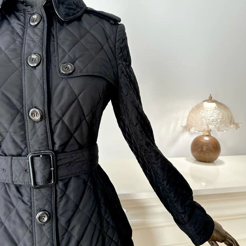 Burberry Burberry Quilted Black Cotton Women's Coat Size M / US 6-8 / IT 42-44 - 5 Thumbnail