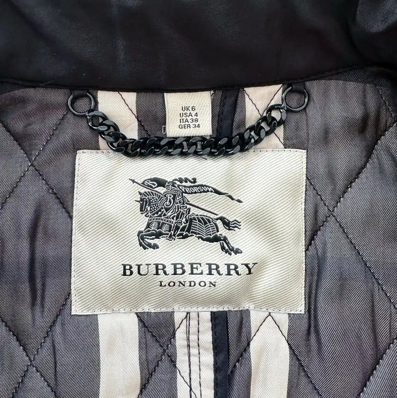 Burberry Burberry Quilted Black Cotton Women's Coat Size M / US 6-8 / IT 42-44 - 8 Thumbnail