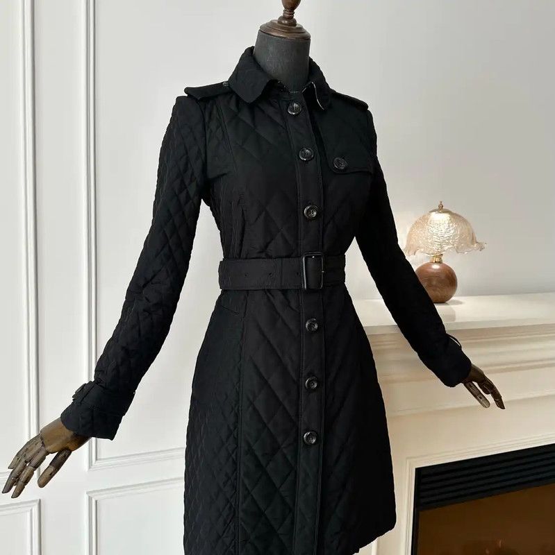 Burberry Burberry Quilted Black Cotton Women's Coat Size M / US 6-8 / IT 42-44 - 7 Thumbnail